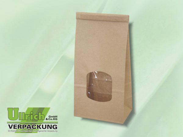 Bodenbeutel, Blockboden, braun Kraft