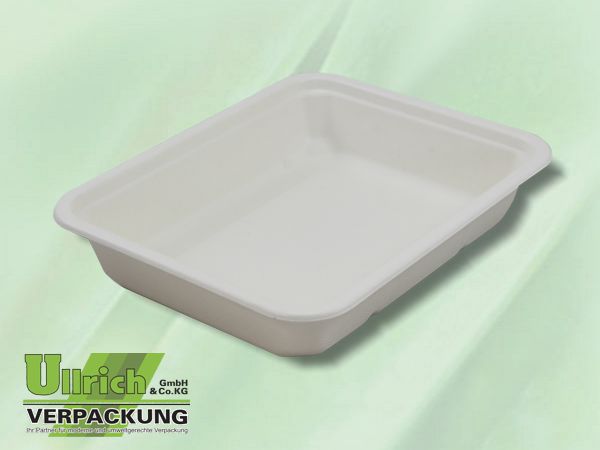 Menüschale Bagasse 1-fach, weiß