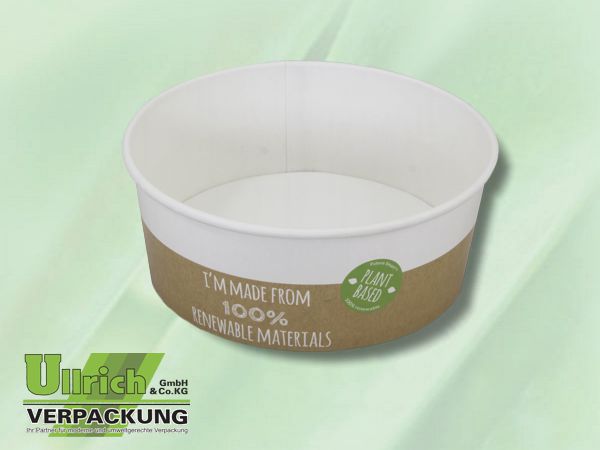Salatschale Pappe weiß
