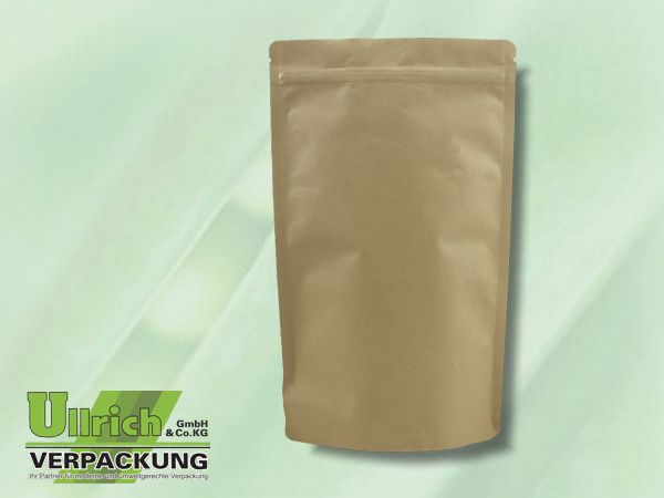 Faltenbtl., Standbodenbeutel Aromaschutz- braun