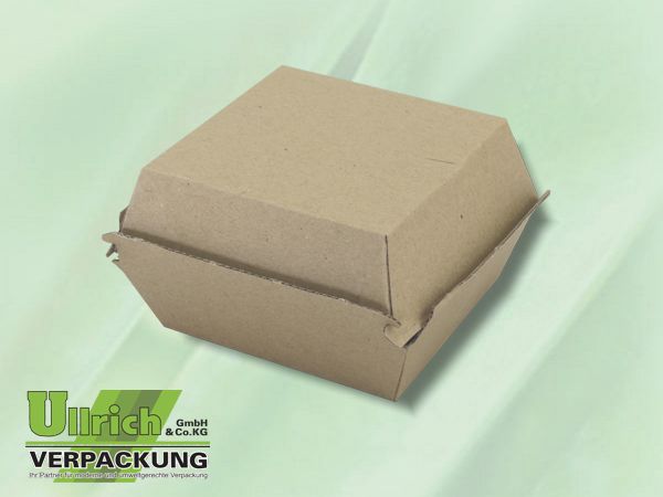 Menüschale+Deckel Pappe, 1-fach, braun