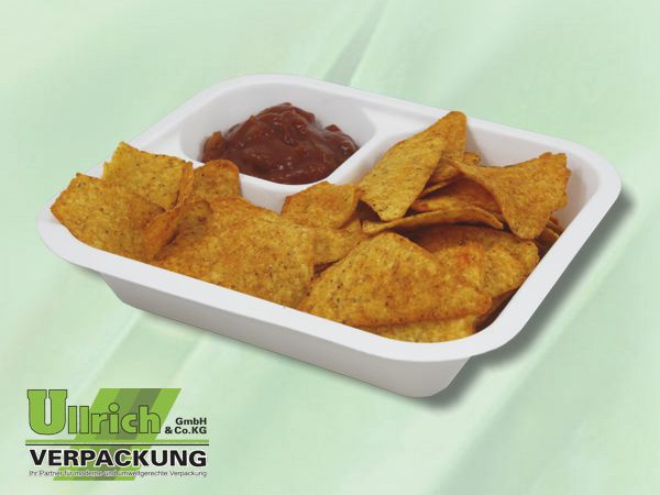 Menüschale Bagasse 2-fach, natur