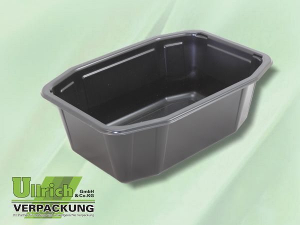 Menüschale PP 1-fach, schwarz
