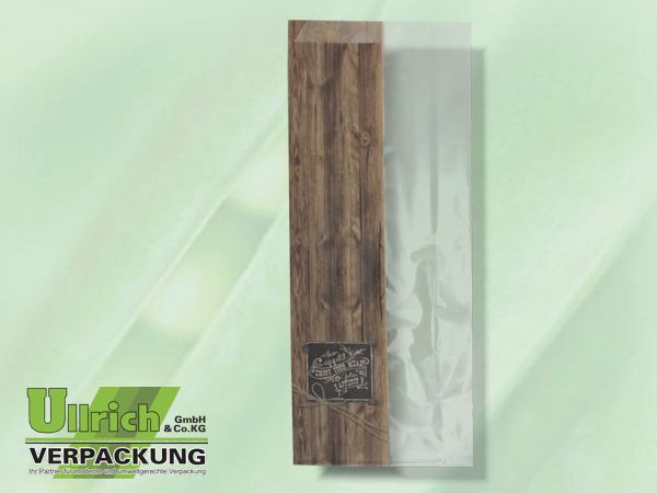 Faltenbtl., Bäcker- braun Kraft m. Sichtstreifen