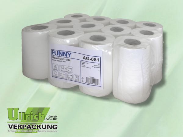 Handtuchpapier Rolle 1-lg hochweiß