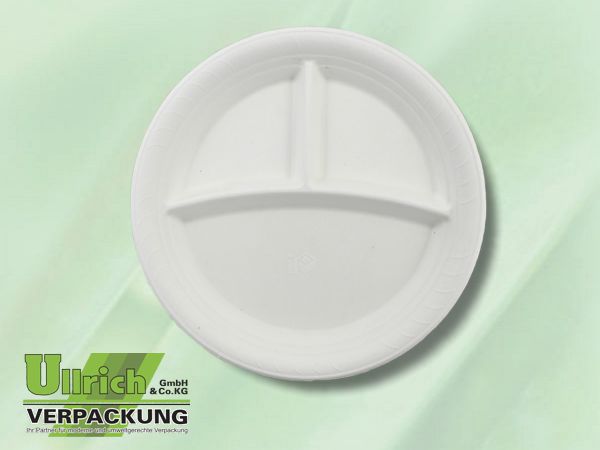 Menüteller Bagasse, 3-fach, weiß