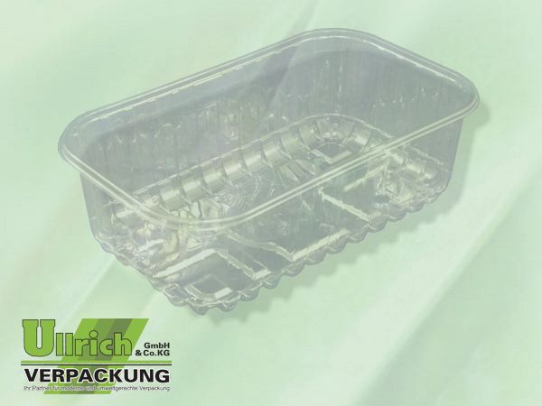 Becher rPET eckig 500g transparent
