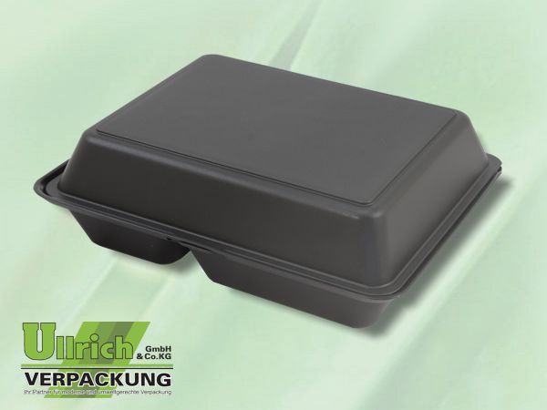 Mehrweg Menüschale, schwarz