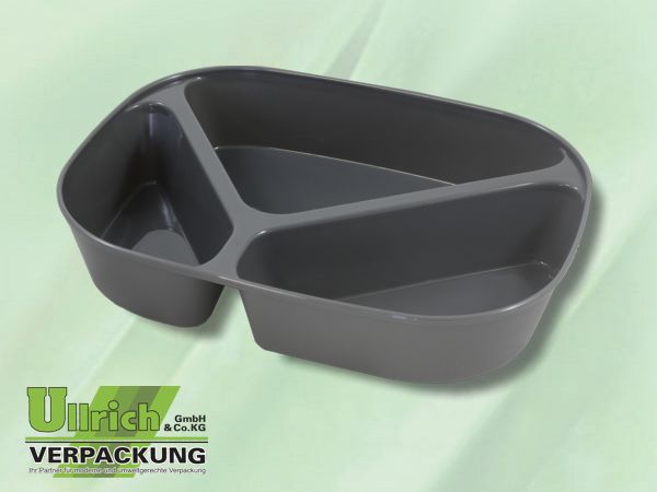 Mehrweg Menüschale, schiefergrau