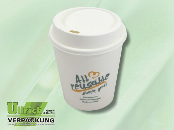 Mehrweg Trinkbecher, weiß