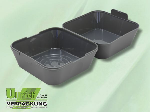 Mehrweg Menüschale, schiefergrau
