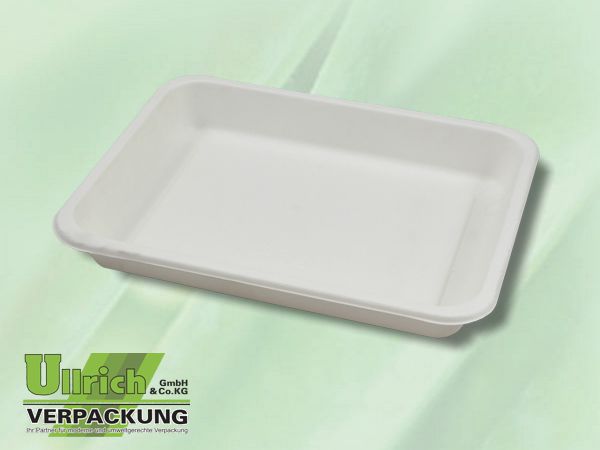 Menüschale Bagasse 1-fach, weiß