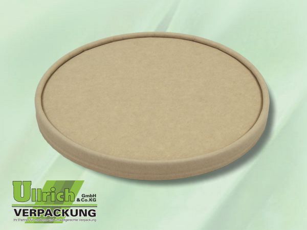 Salatschalendeckel Pappe braun