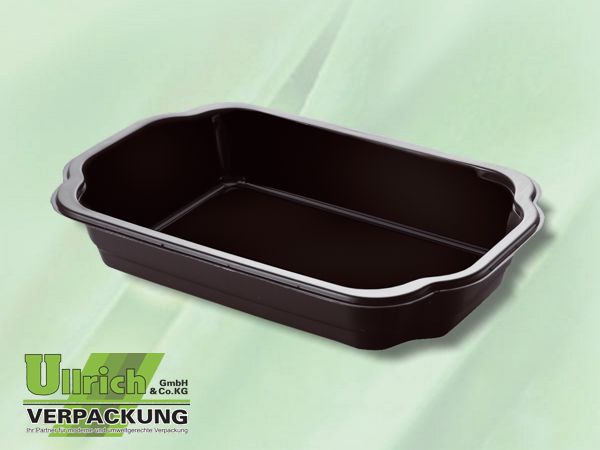 Menüschale PP 1-fach, schwarz