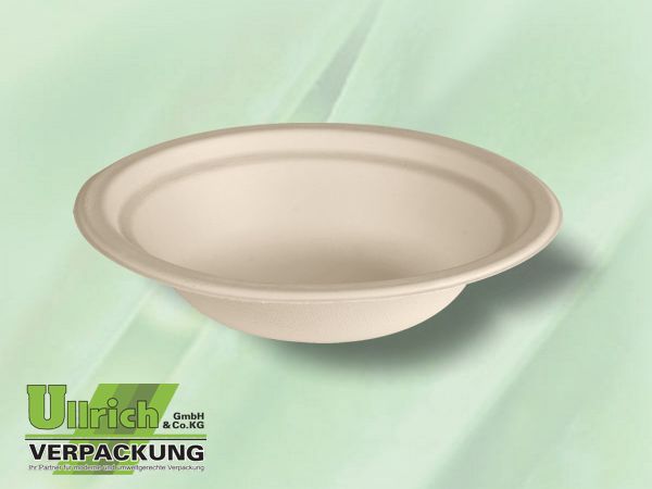 Menüteller Bagasse, Suppenteller braun