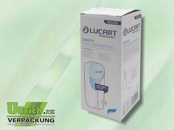 Spender, Seife Kunststoff weiß ´Lucart´