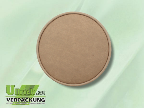 Salatschalendeckel Pappe braun