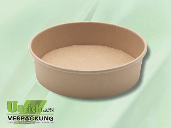 Salatschale Pappe braun