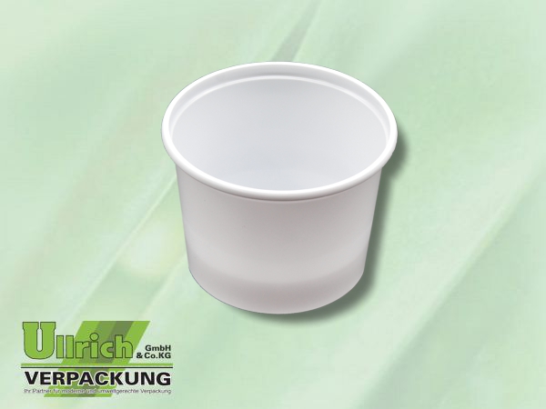Becher PS rund 250g weiß (Dessert)