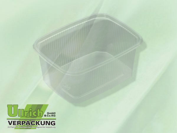Becher PVC eckig 250g glasklar