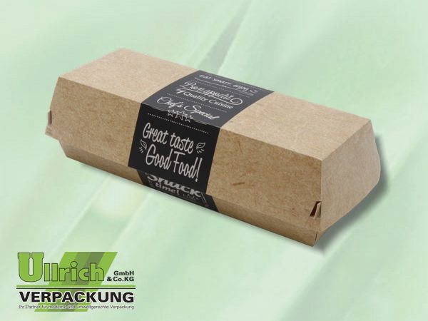 Menüschale Pappe, Baguette-Box Pure