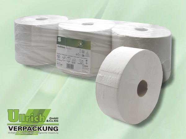 Toilettenpapier 2-lagig weiß, Jumbo