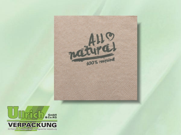 Serviette, Präge- Zelltuch 2-lg -natur-