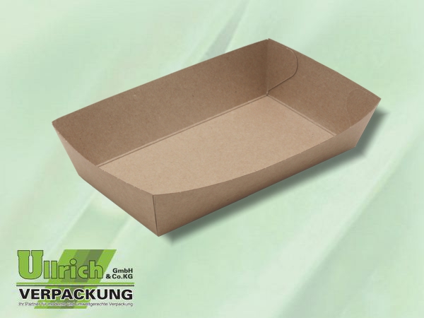 Menüschale Pappe, 1-fach, Snack-Schale