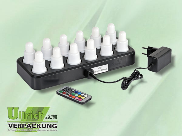 Kerze, LED-Set Multicolor