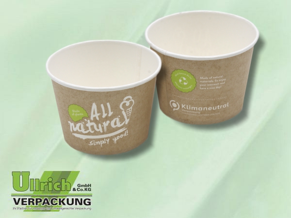 Becher Pappe rund, Eisbecher