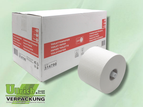 Toilettenpapier 3-lagig weiß