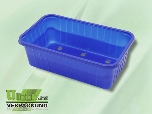 Becher PS eckig 500g blau