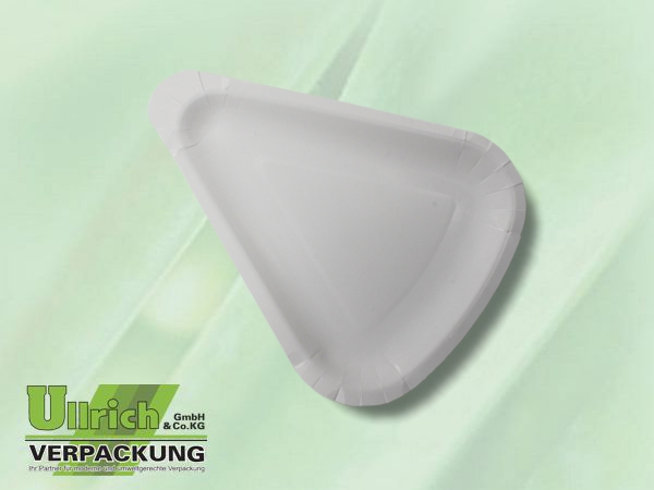 Pappteller dreieckig (Pizzaecke)