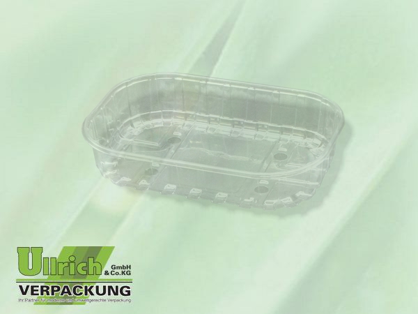 Becher rPET eckig 125g transparent