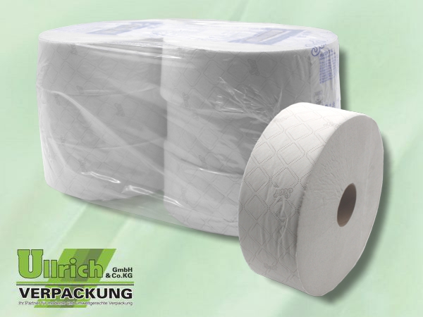 Toilettenpapier 2-lagig weiß, Jumbo