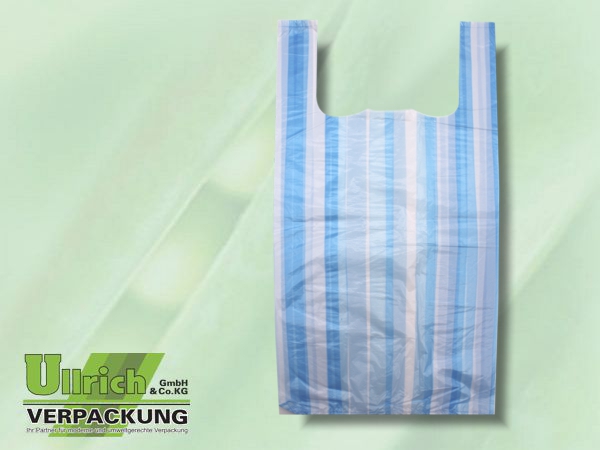 TT, Hemdchentragetasche HDPE blau/weiß gestreift