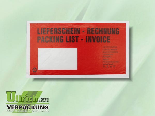 Begleitpapiertasche DIN lang, Pergaminpapier
