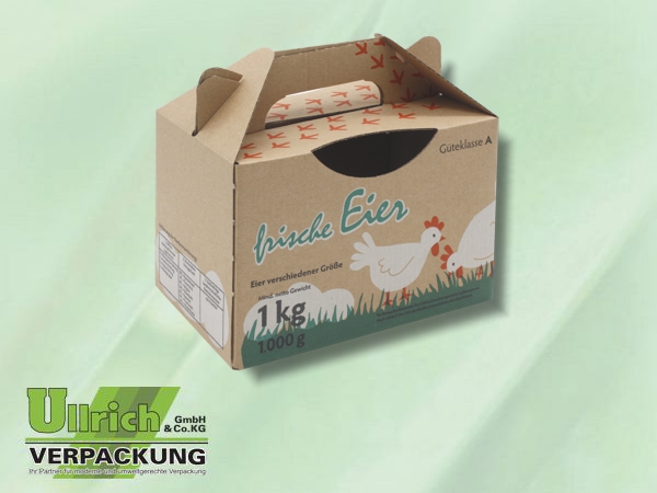 Karton, Eier-, braun für lose Eier