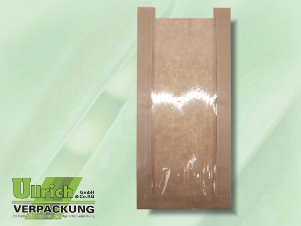 Faltenbtl., Bäcker- braun Kraft m. Sichtstreifen