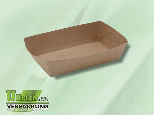 Menüschale Pappe, 1-fach, Snack-Schale