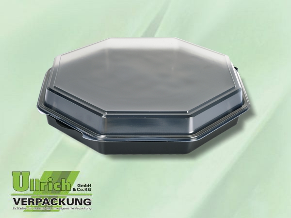 Salatschale (Klappbox) PS schwarz/transp.
