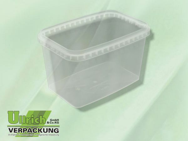 Becher PP eckig 2300ml transparent