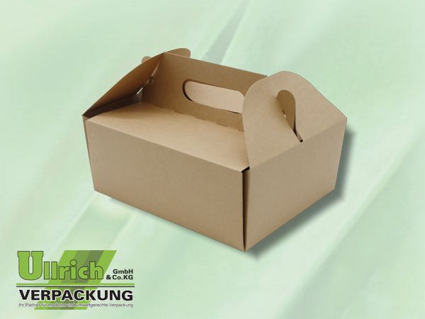 Menüschale+Deckel Pappe, 1-fach, braun/braun