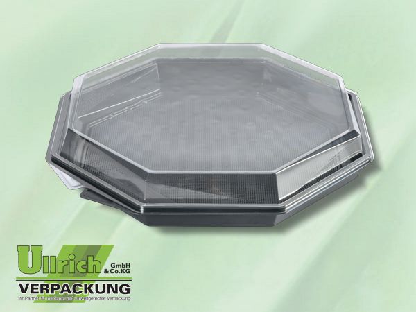 Salatschale (Klappbox) Octaview grau/transp.