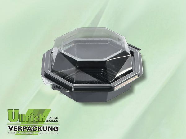 Salatschale (Klappbox) Octaview grau/transp.