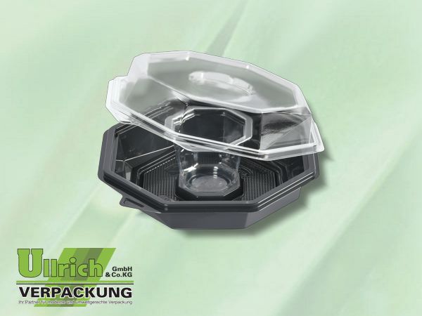 Salatschale (Klappbox) Octaview grau/transp.