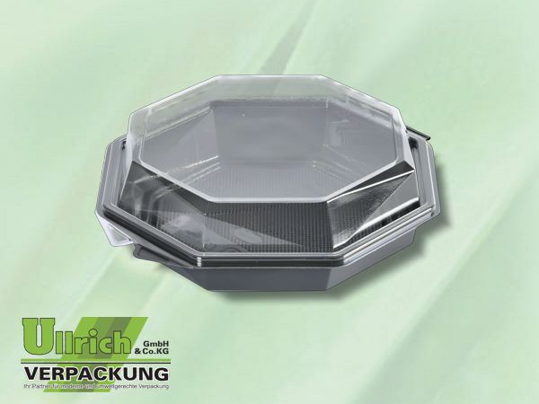 Salatschale (Klappbox) Octaview grau/transp.