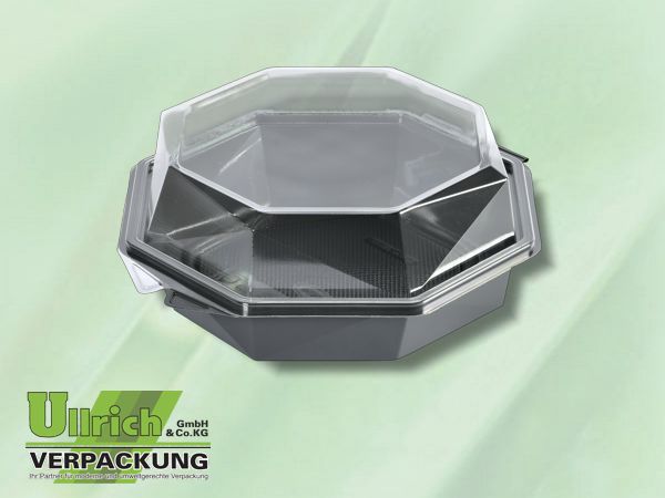 Salatschale (Klappbox) Octaview grau/transp.