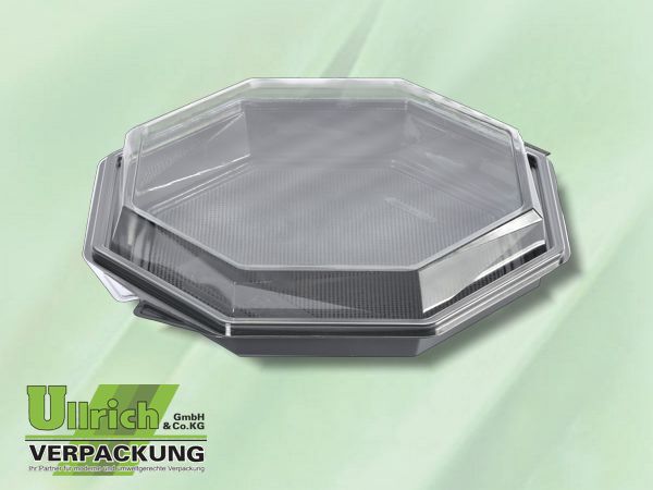 Salatschale (Klappbox) Octaview grau/transp.
