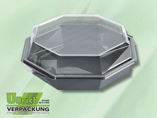 Salatschale (Klappbox) Octaview grau/transp.